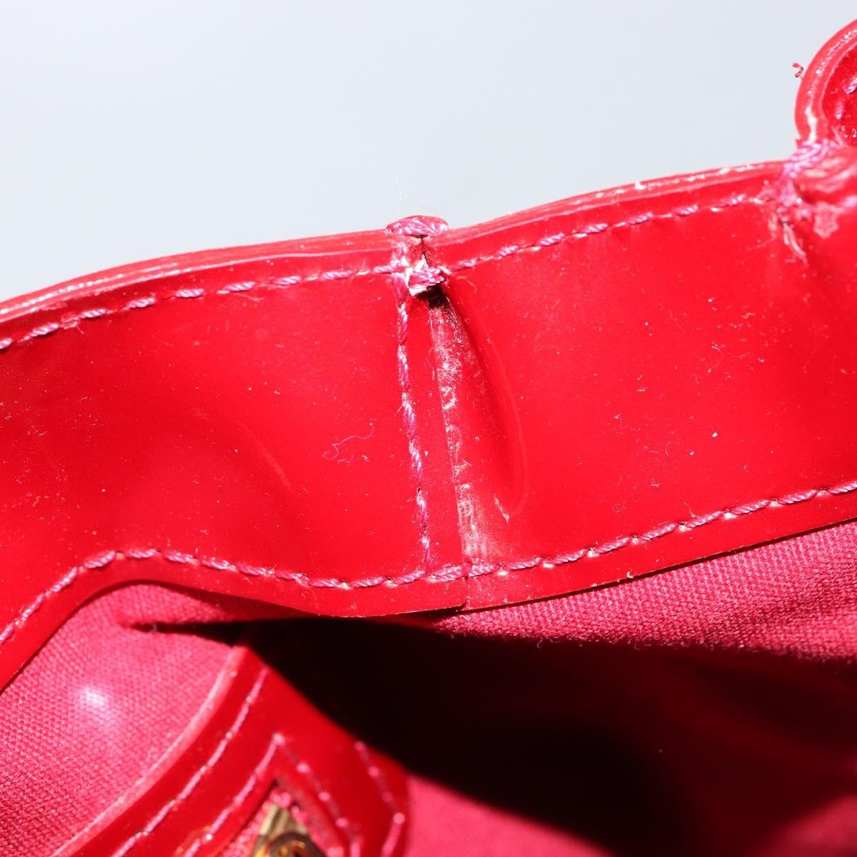 Louis Vuitton Wilshire Handbag Monogram Vernis Red Patent_Leather Handbag