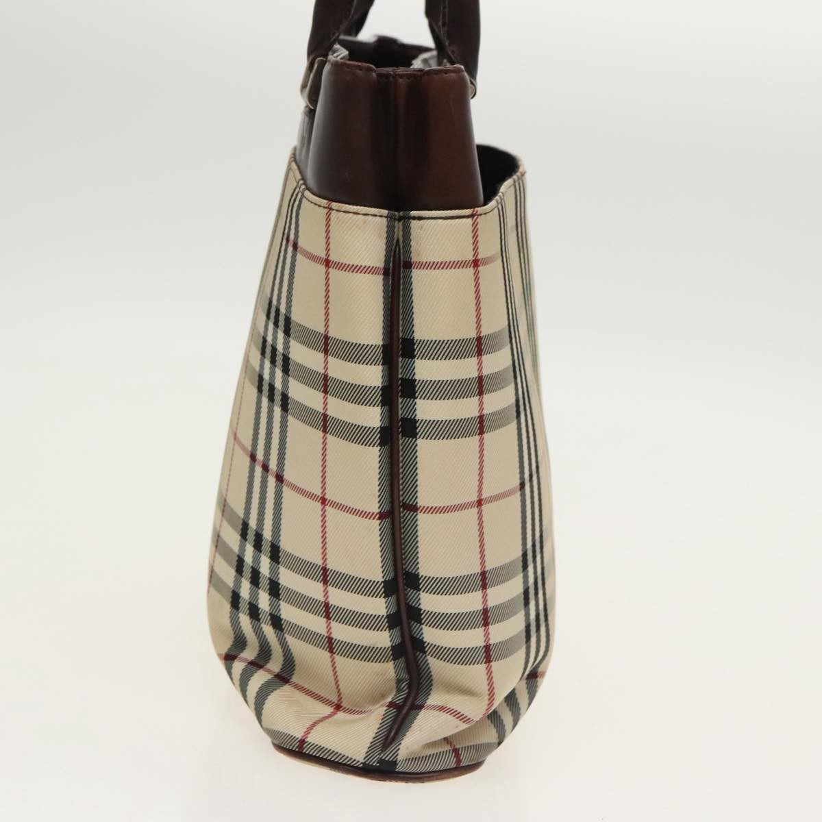 Burberry Nova Check Tote Canvas And Leather Beige Canvas Tote Bag