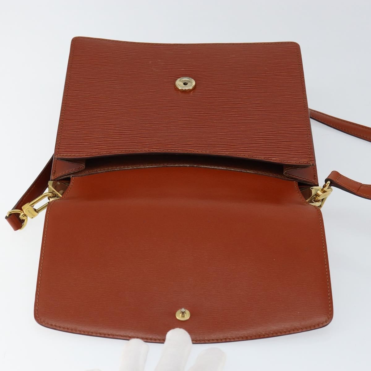 Louis Vuitton Grenelle Shoulder Bag Epi Leather Brown Leather Shoulder Bag