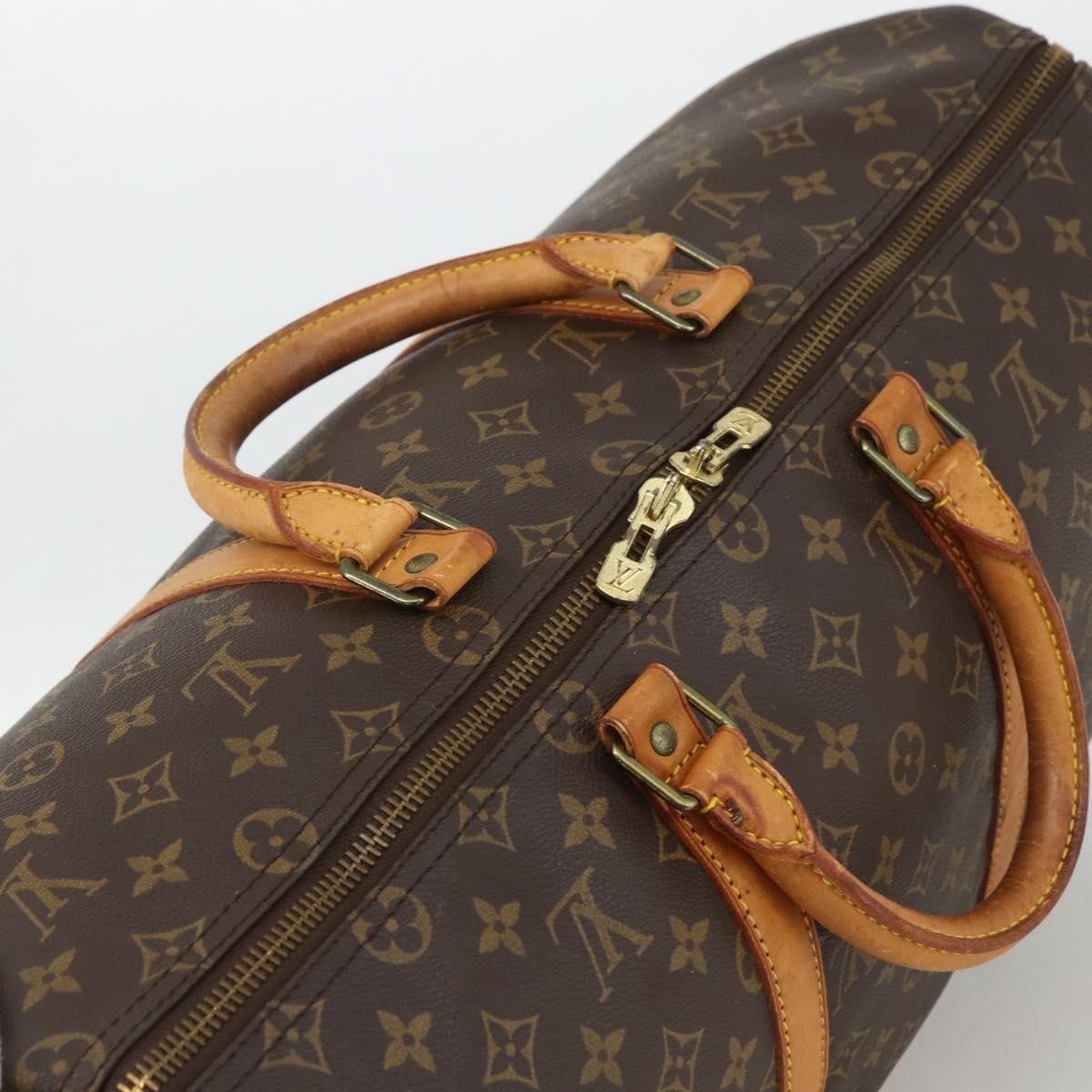 Louis Vuitton Keepall Bag Monogram Canvas Brown Canvas Travel Bag