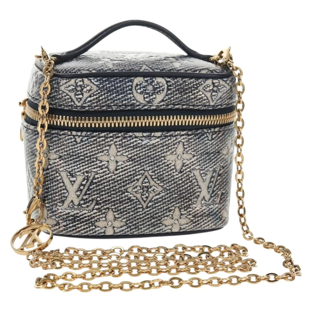 Louis Vuitton Vanity Case Monoglam Jacquard Canvas Navy Canvas Clutche & Pouche Bag