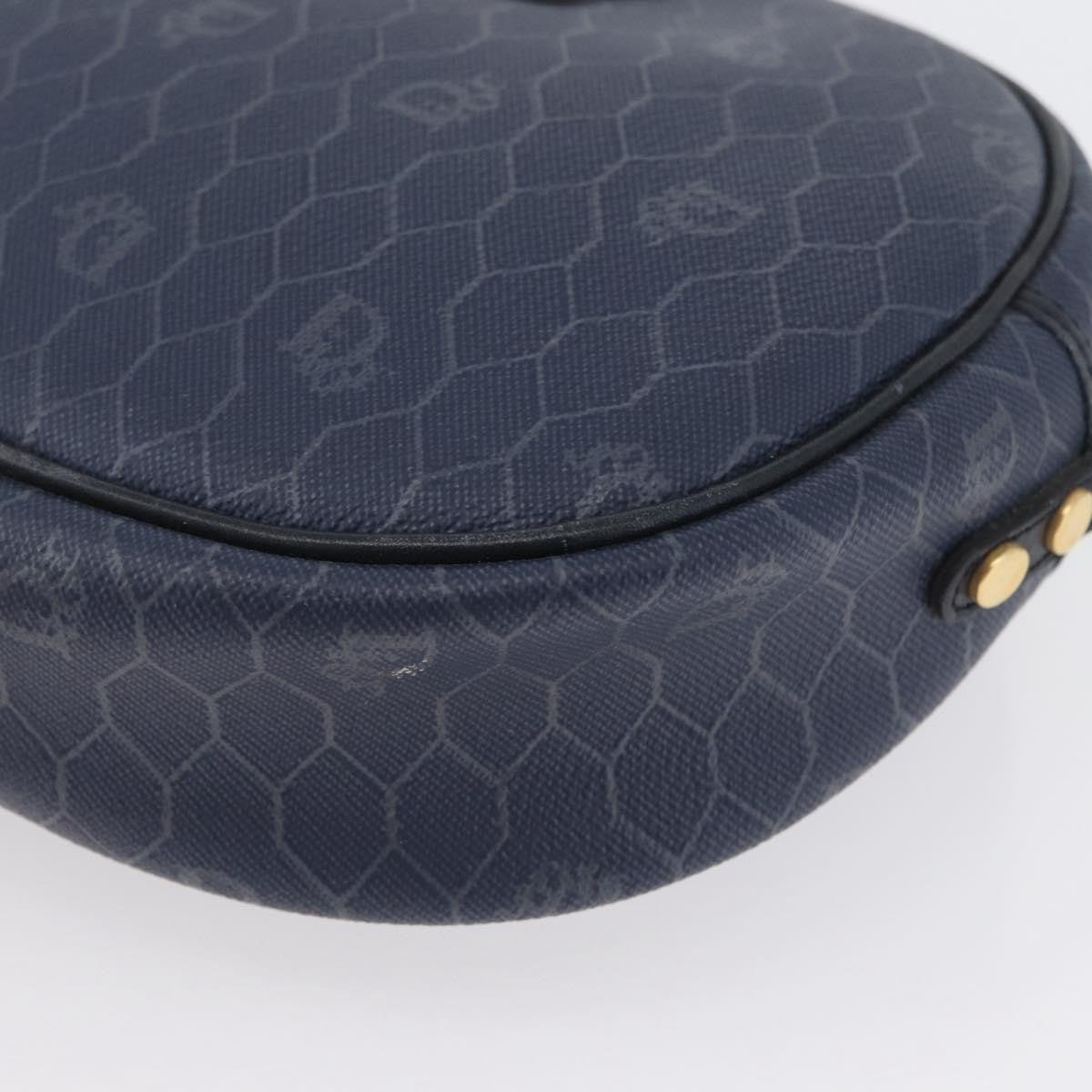 Christian Dior Vintage Honeycomb Shoulder Bag Canvas Navy Canvas Shoulder Bag Bag (Pre-Owned)