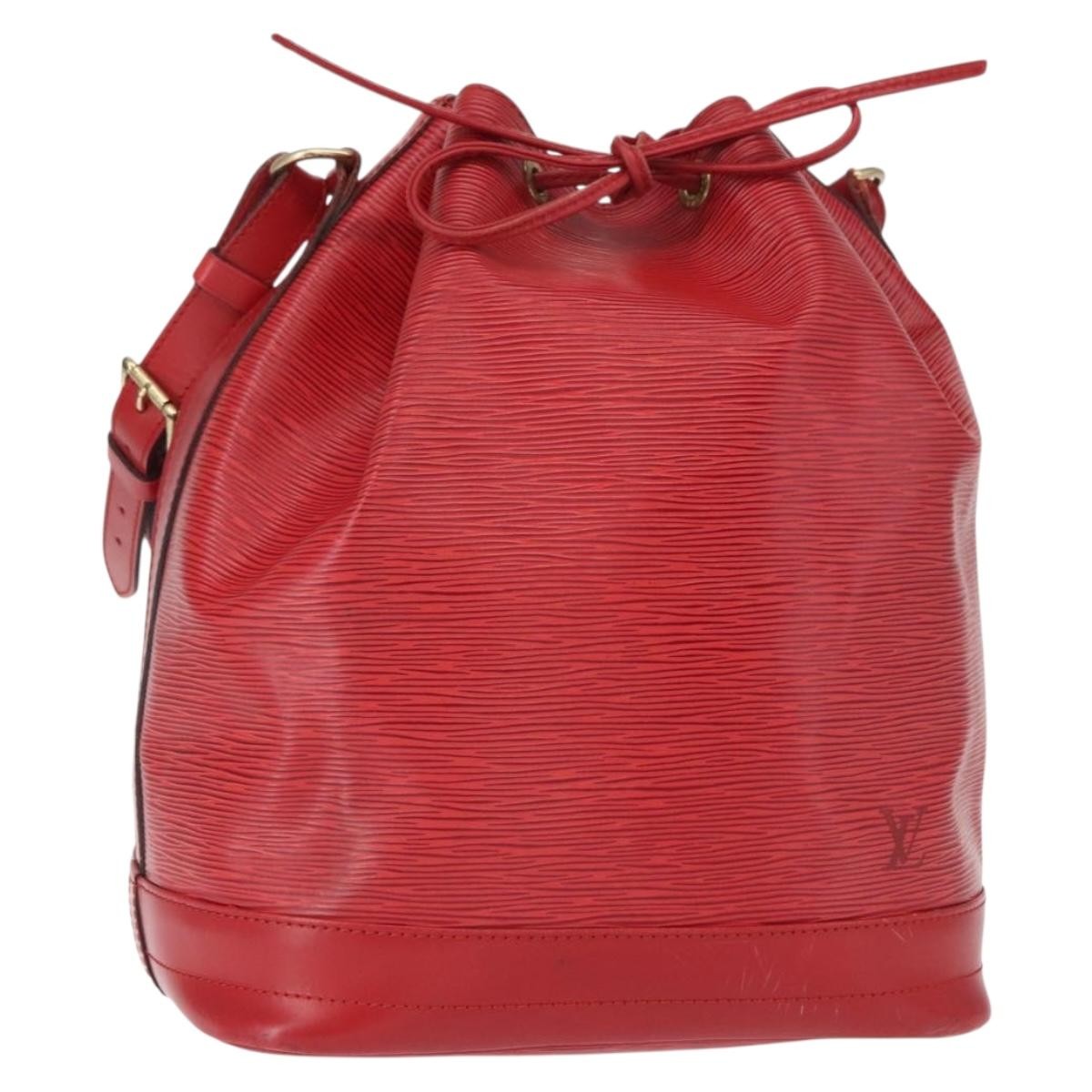 Louis Vuitton Petit Noe Nm Handbag Epi Leather Red Leather Shoulder Bag