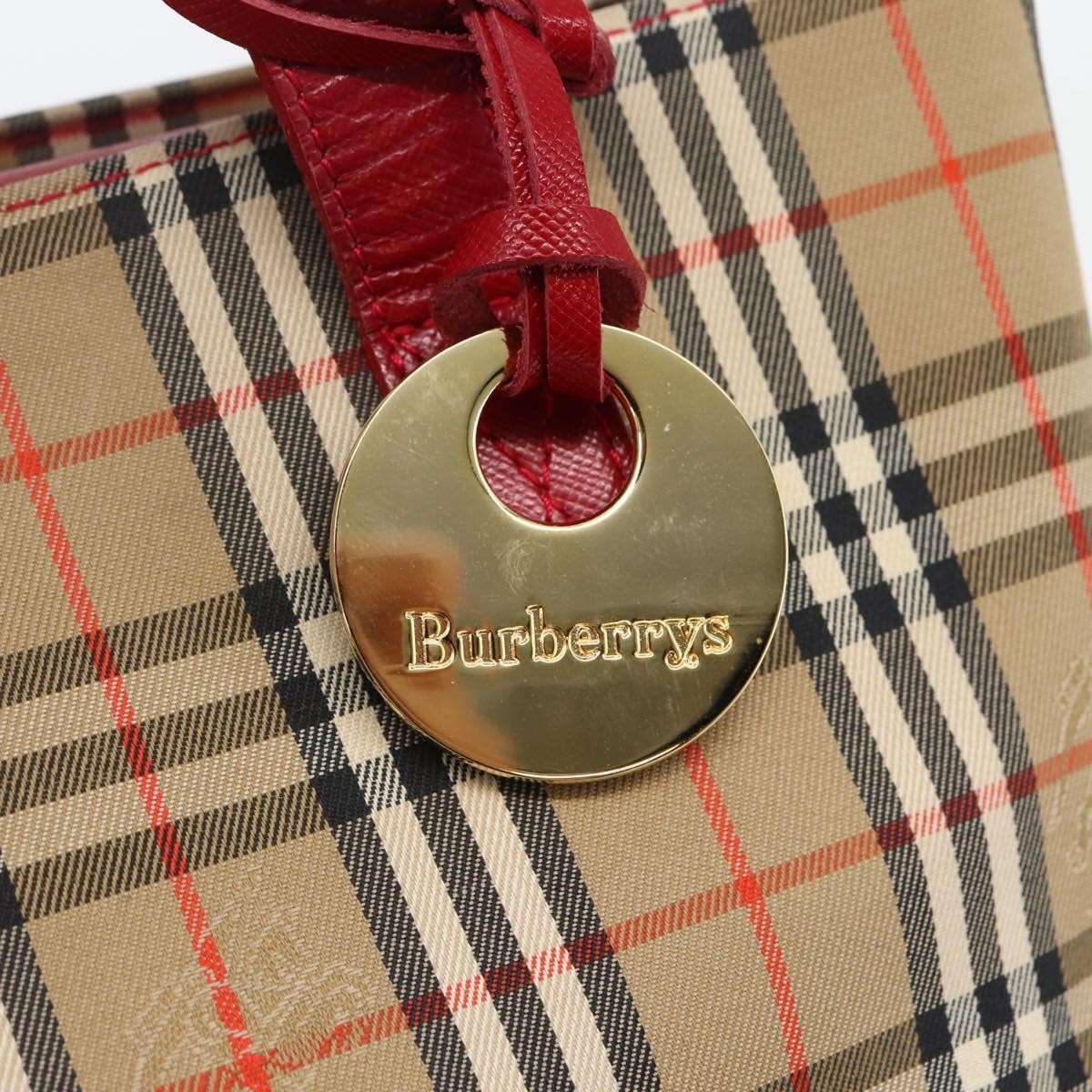 Burberry Nova Check Tote Canvas Check Pattern Beige Canvas Tote Bag