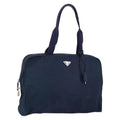 Prada Zip Around Tote Tessuto Navy Nylon Handbag