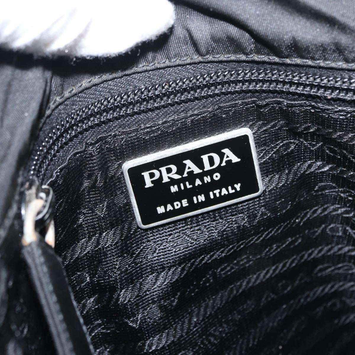 Prada Logo Flap Messenger Bag Tessuto Black Nylon Shoulder Bag Bag