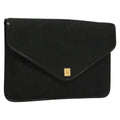 Christian Dior Vintage Trotter Pouch Diorissimo Canvas Black Canvas Clutche & Pouche Bag (Pre-Owned)