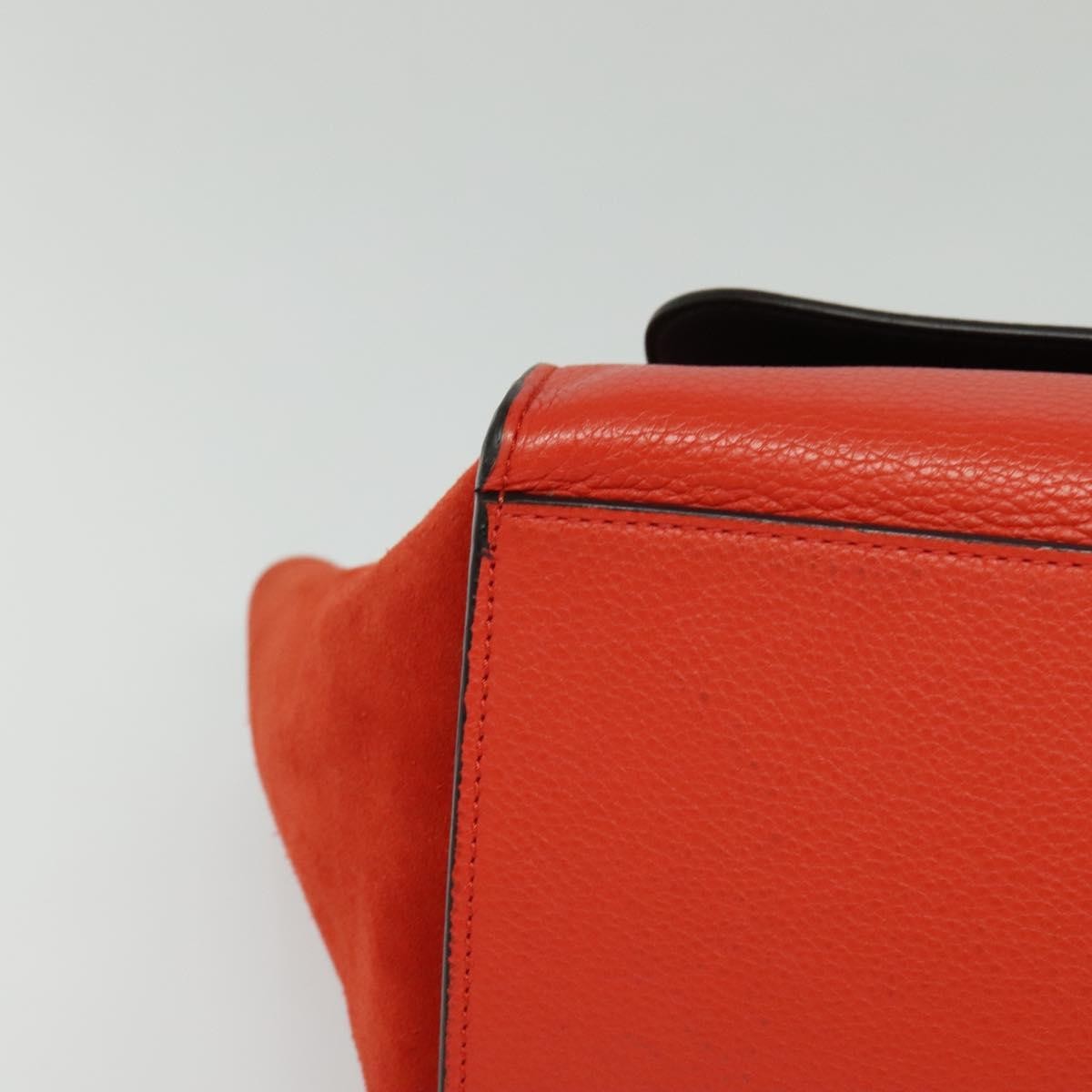 Celine Trapeze Bag Leather With Suede Red Leather Handbag