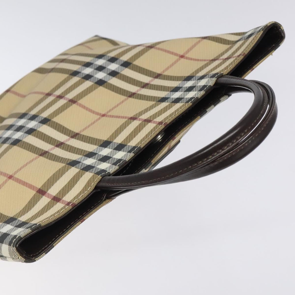 Burberry Nova Check Tote Canvas Check Pattern Beige Canvas Tote Bag
