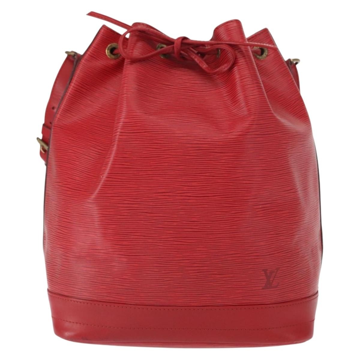 Louis Vuitton Noe Handbag Epi Leather Red Leather Shoulder Bag