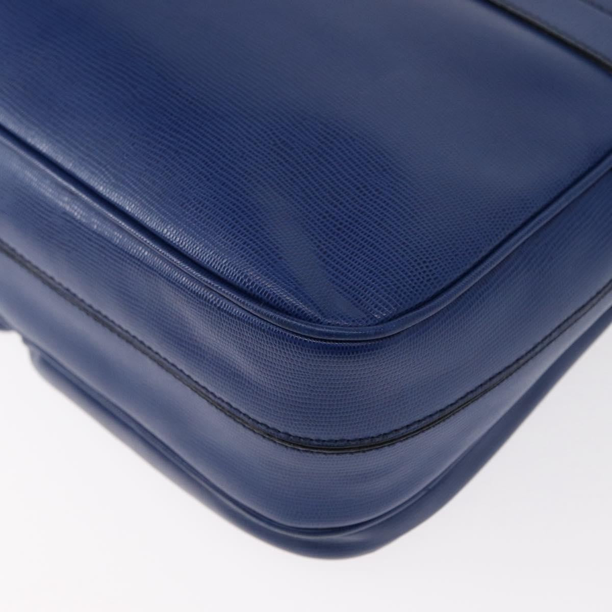 Celine Vintage Circle Logo Crossbody Bag Leather Blue Leather Shoulder Bag Bag