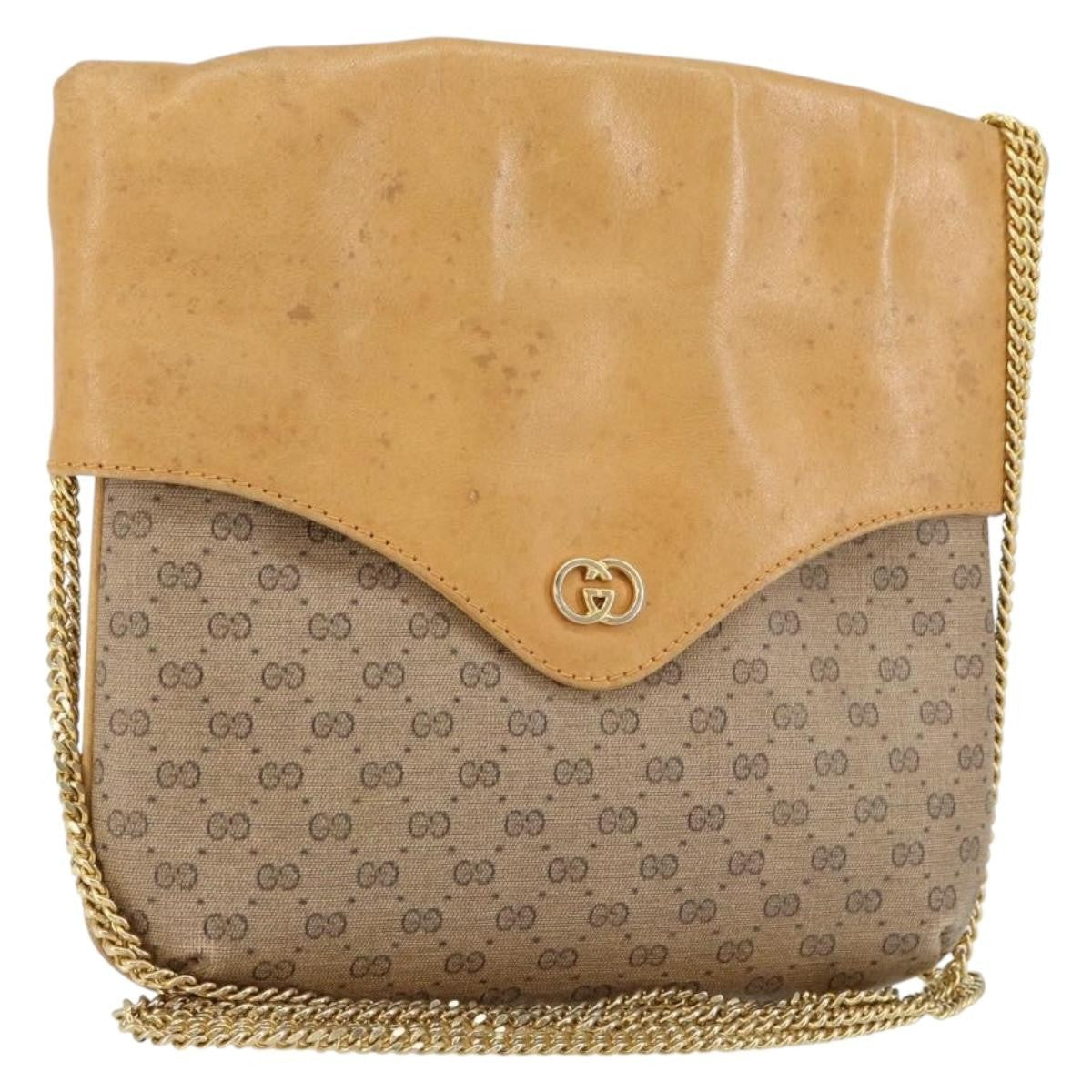 Gucci Micro Gg Supreme Shoulder Bag Gg Canvas Beige Pvc Shoulder Bag Bag (Pre-Owned)