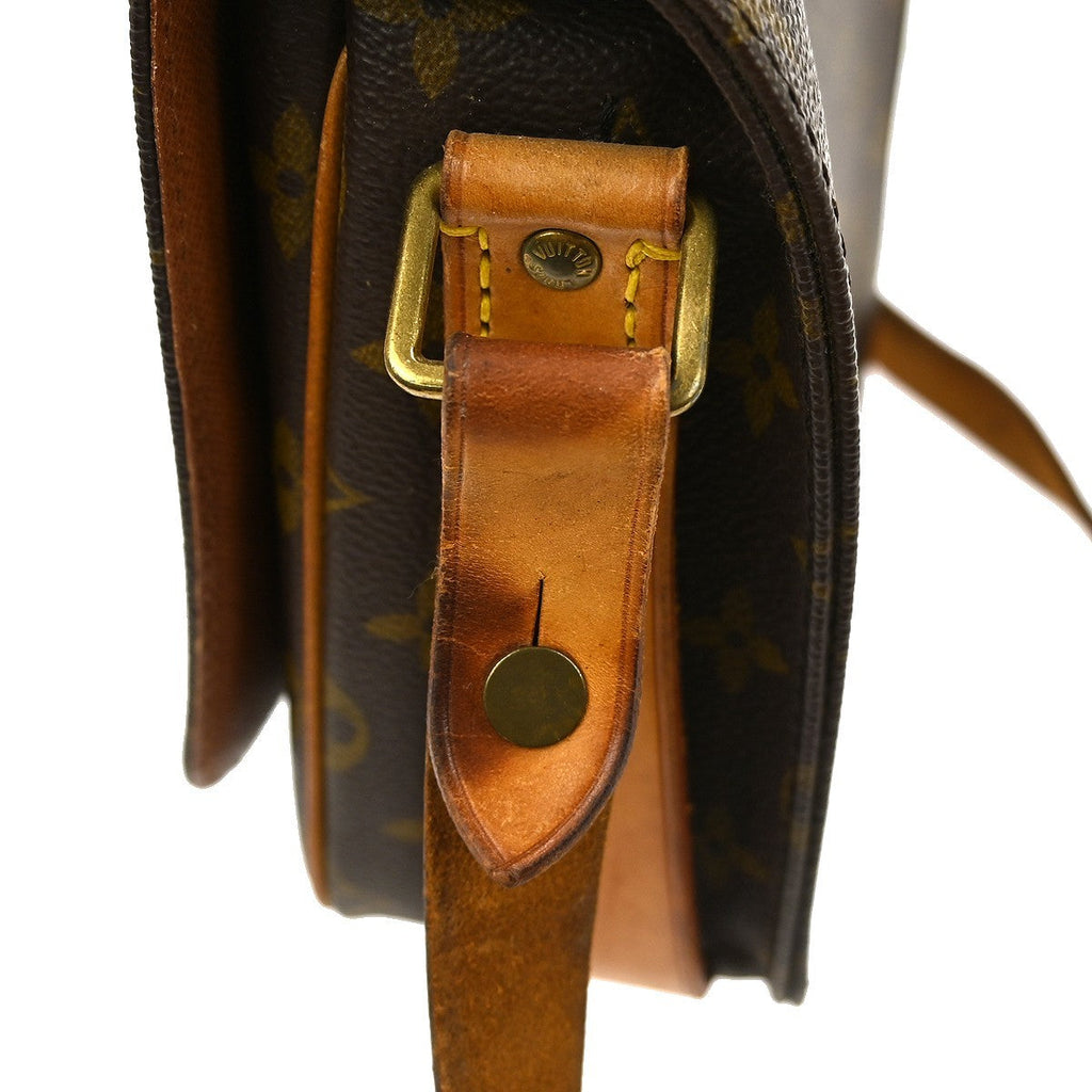 Louis Vuitton Cartouchiere Handbag Monogram Canvas Brown Canvas Shoulder Bag