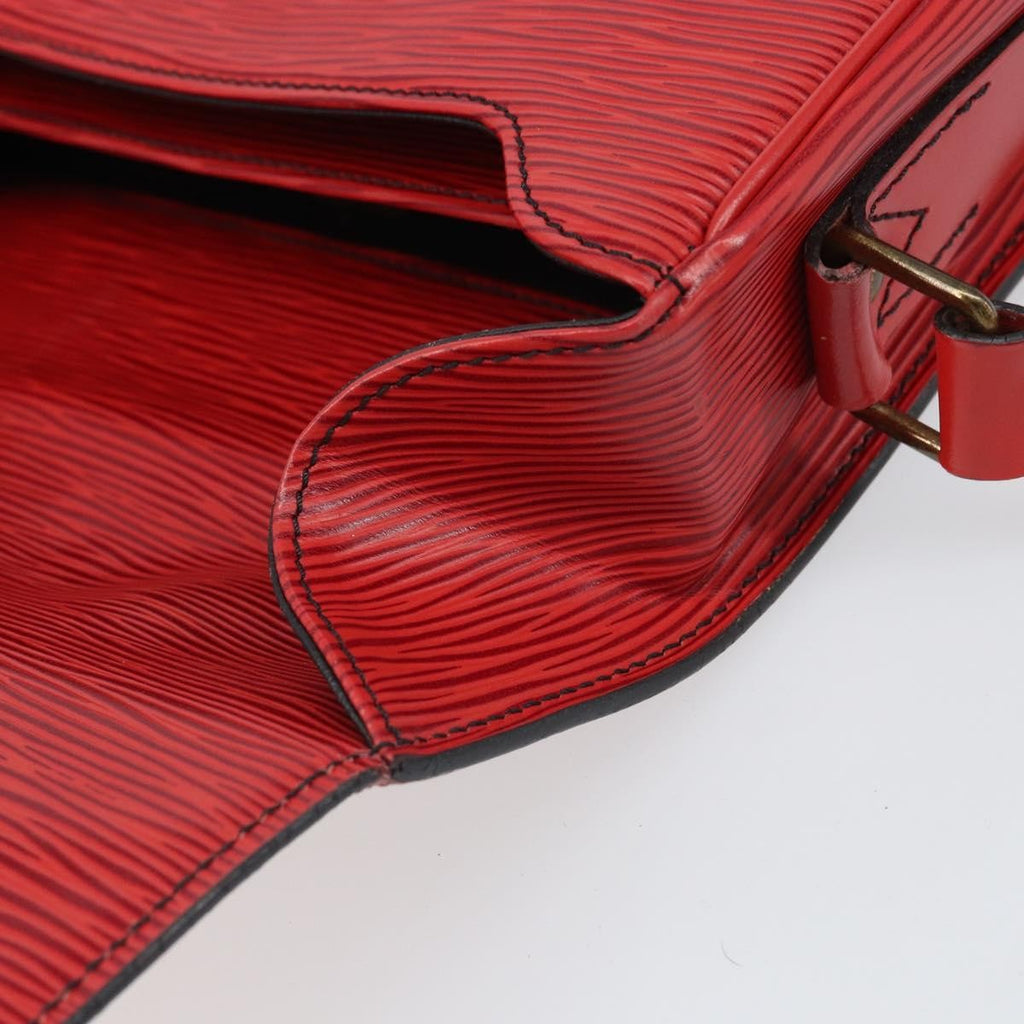 Louis Vuitton Cartouchiere Handbag Epi Leather Red Leather Shoulder Bag