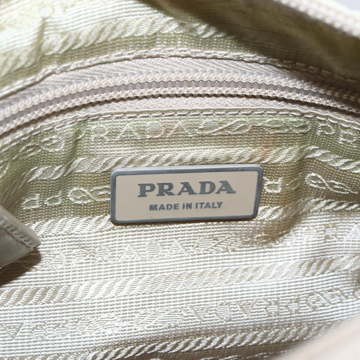 Prada Buckle Messenger Bag Tessuto Beige Nylon Shoulder Bag Bag