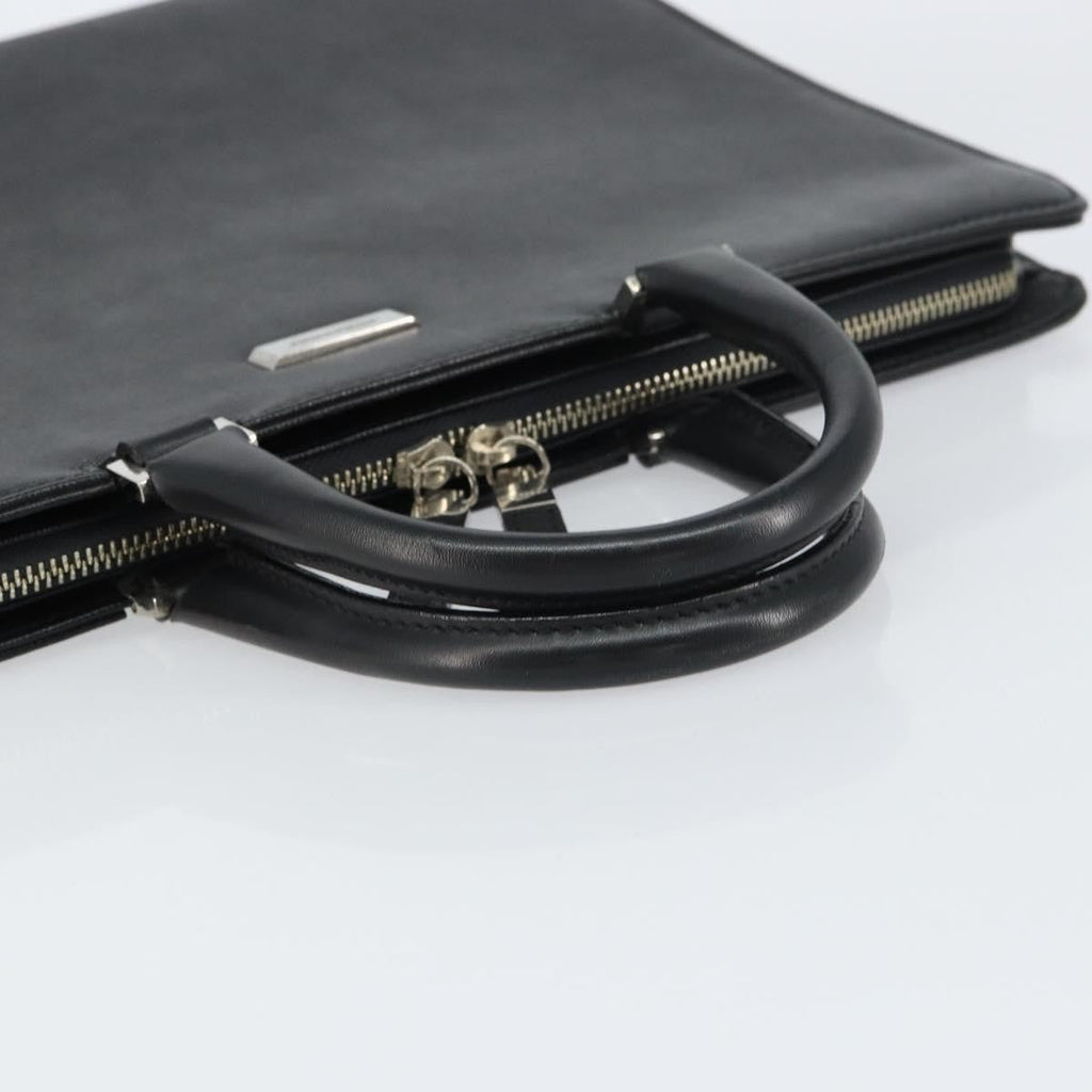 Burberry Vintage Briefcase Leather Black Leather Briefcase Bag