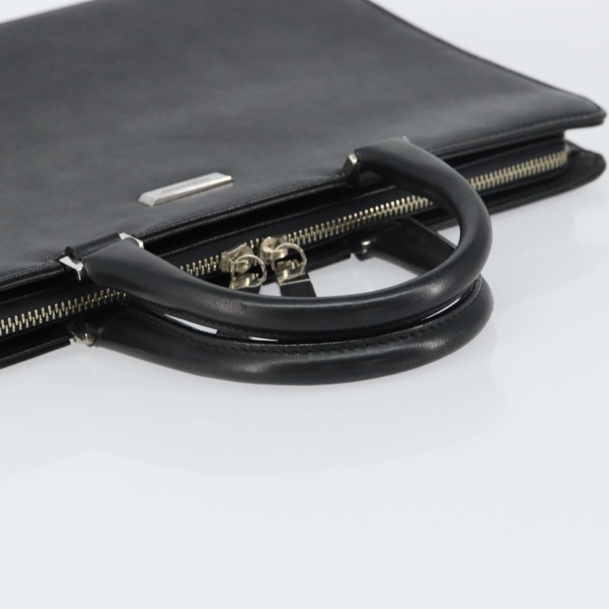 Burberry Vintage Briefcase Leather Black Leather Briefcase Bag