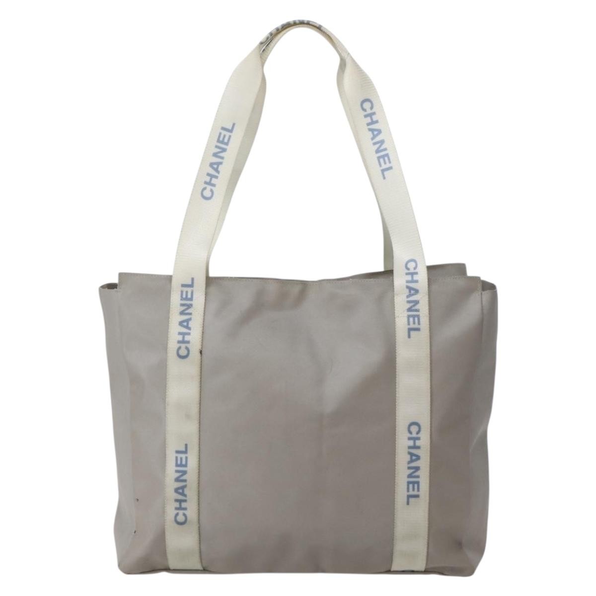 Chanel Sport Line Tote Bag Nylon Gray Nylon Tote Bag Bag