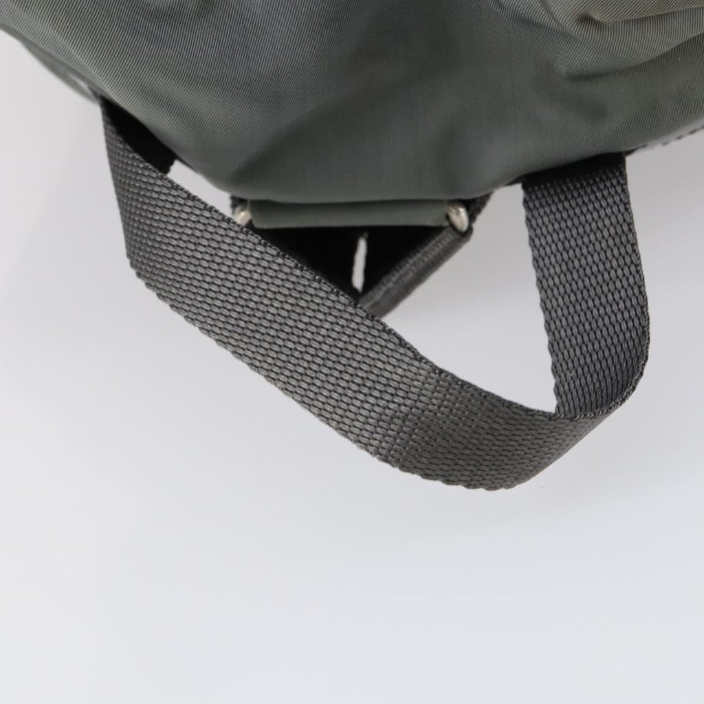 Prada Double Front Pocket Backpack Tessuto Gray Nylon Backpack Bag
