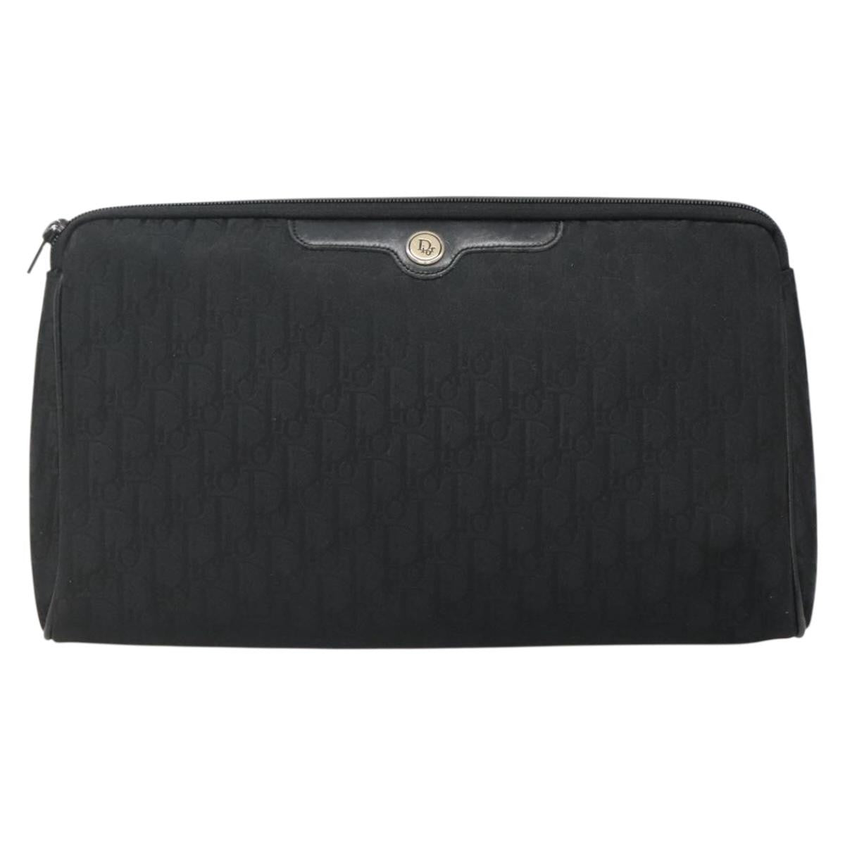 Christian Dior Trotter Pouch Diorissimo Canvas Black Canvas Clutche & Pouche Bag (Pre-Owned)
