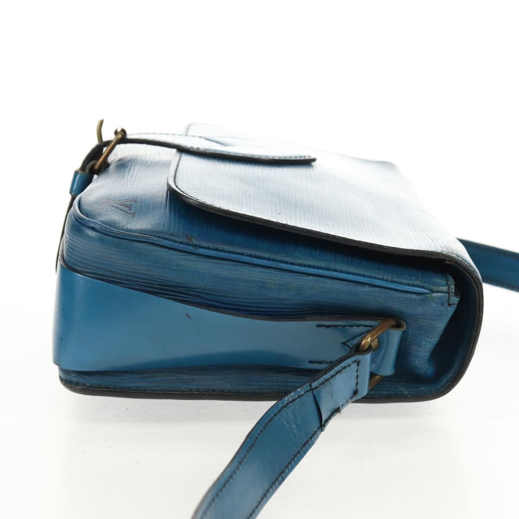 Louis Vuitton Cartouchiere Handbag Epi Leather Blue Leather Shoulder Bag