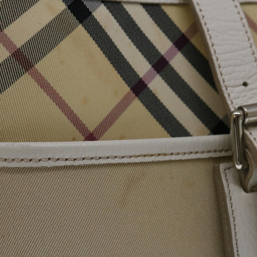 Burberry Nova Check Shoulder Bag Canvas Beige Canvas Shoulder Bag