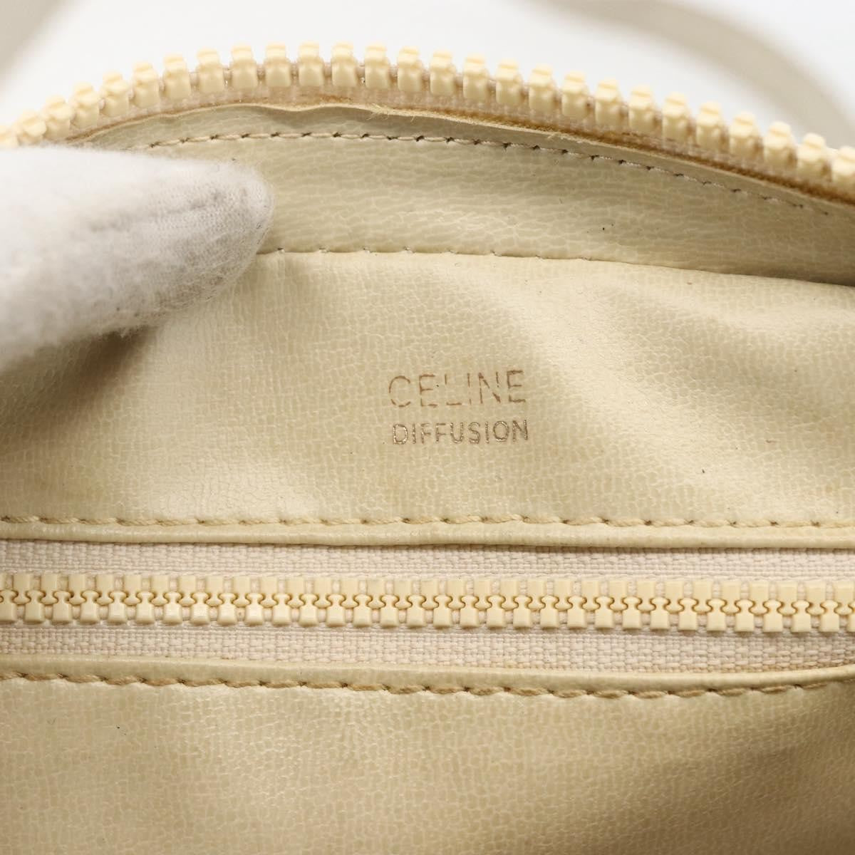 Celine Vintage Shoulder Bag Leather White Leather Shoulder Bag Bag