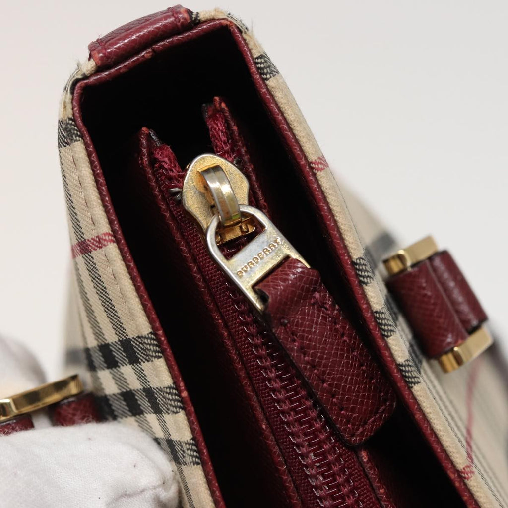 Burberry Nova Check Tote Canvas And Leather Beige Canvas Tote Bag