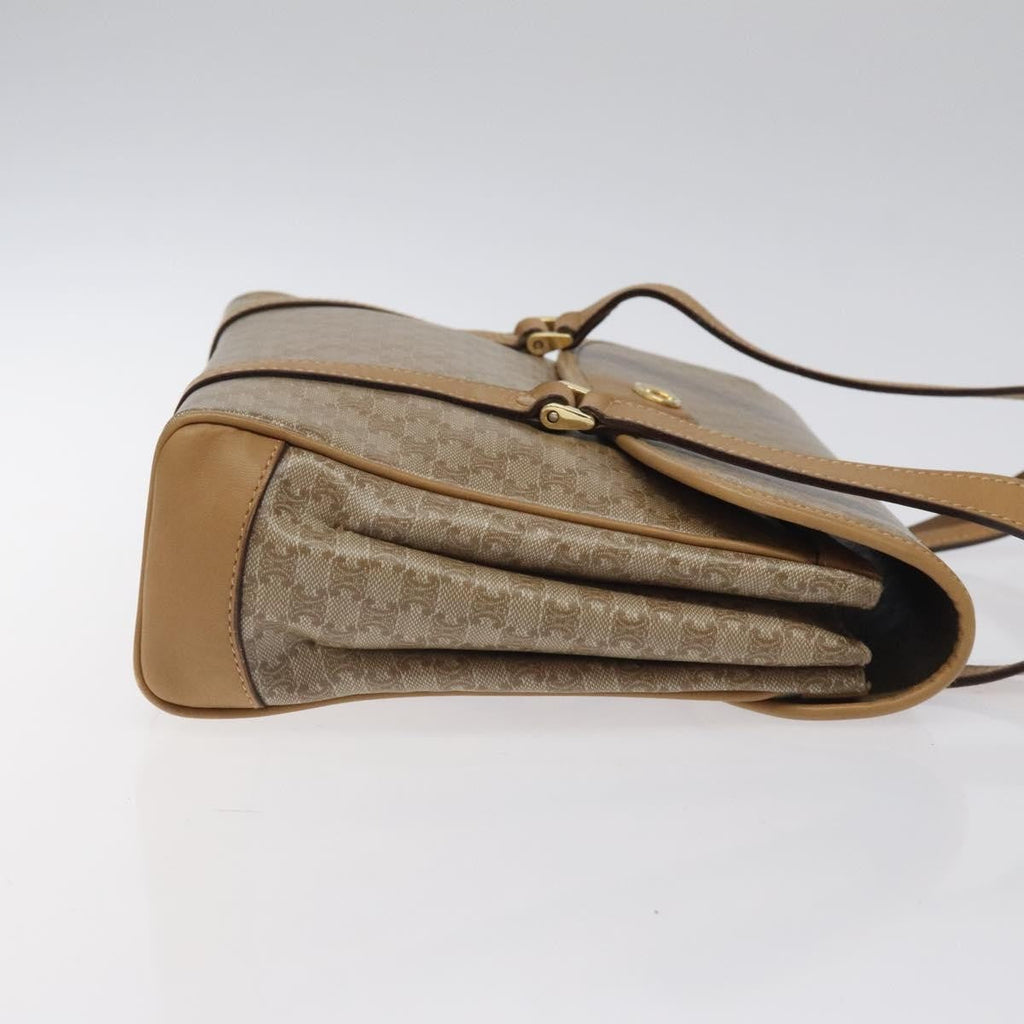 Celine Vintage Macadam Handbag Canvas And Leather Beige Canvas Handbag