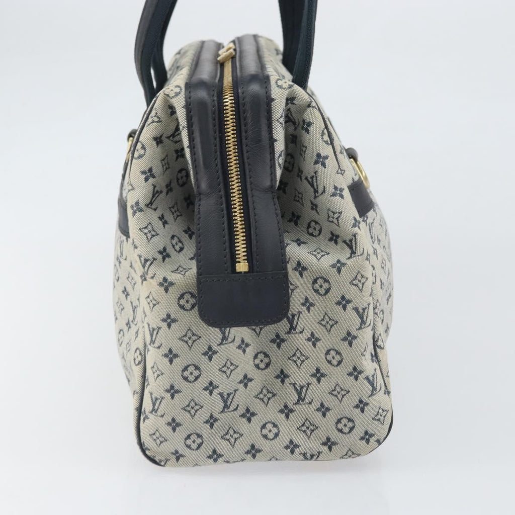 Louis Vuitton Josephine Handbag Mini Lin Blue Canvas Handbag