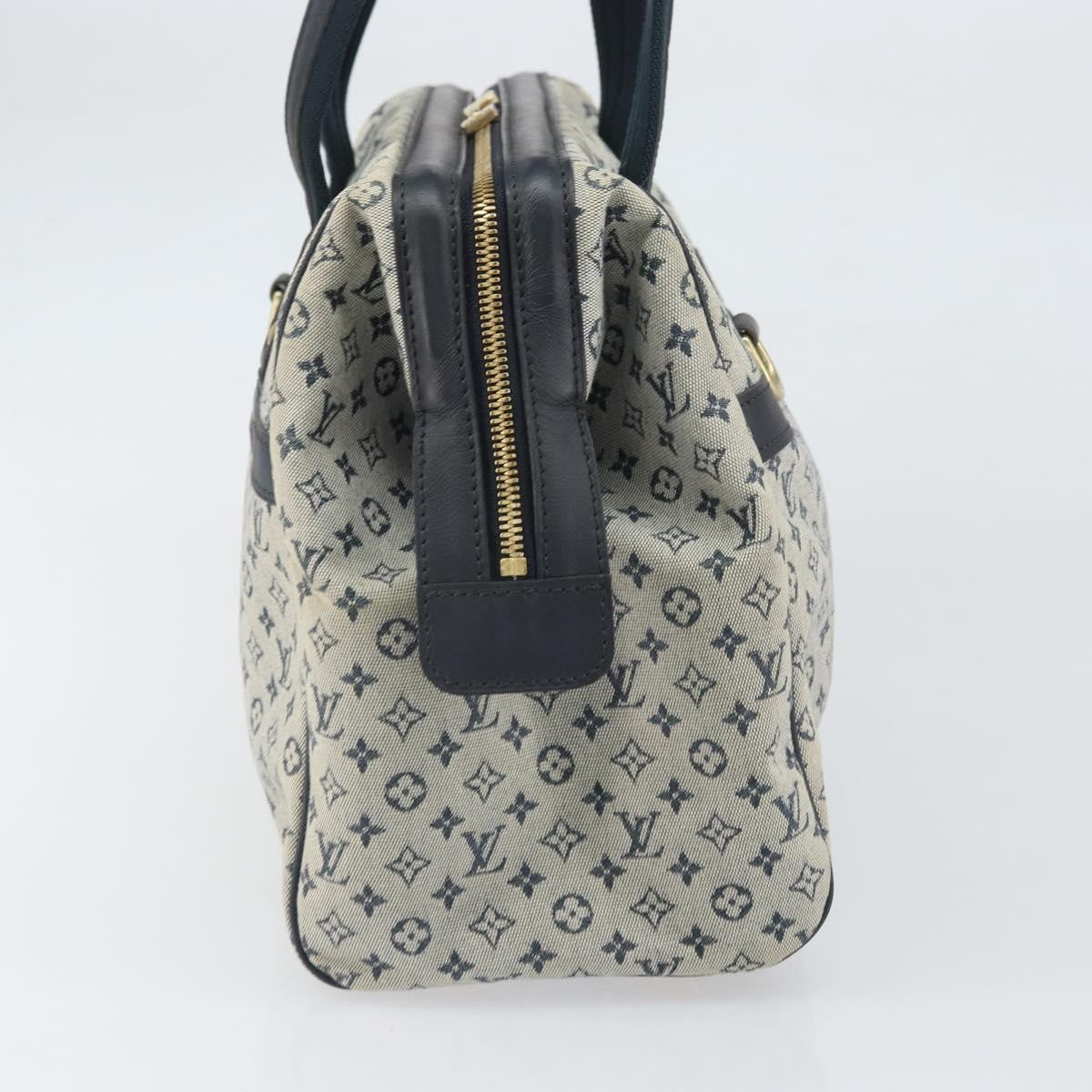 Louis Vuitton Josephine Handbag Mini Lin Blue Canvas Handbag
