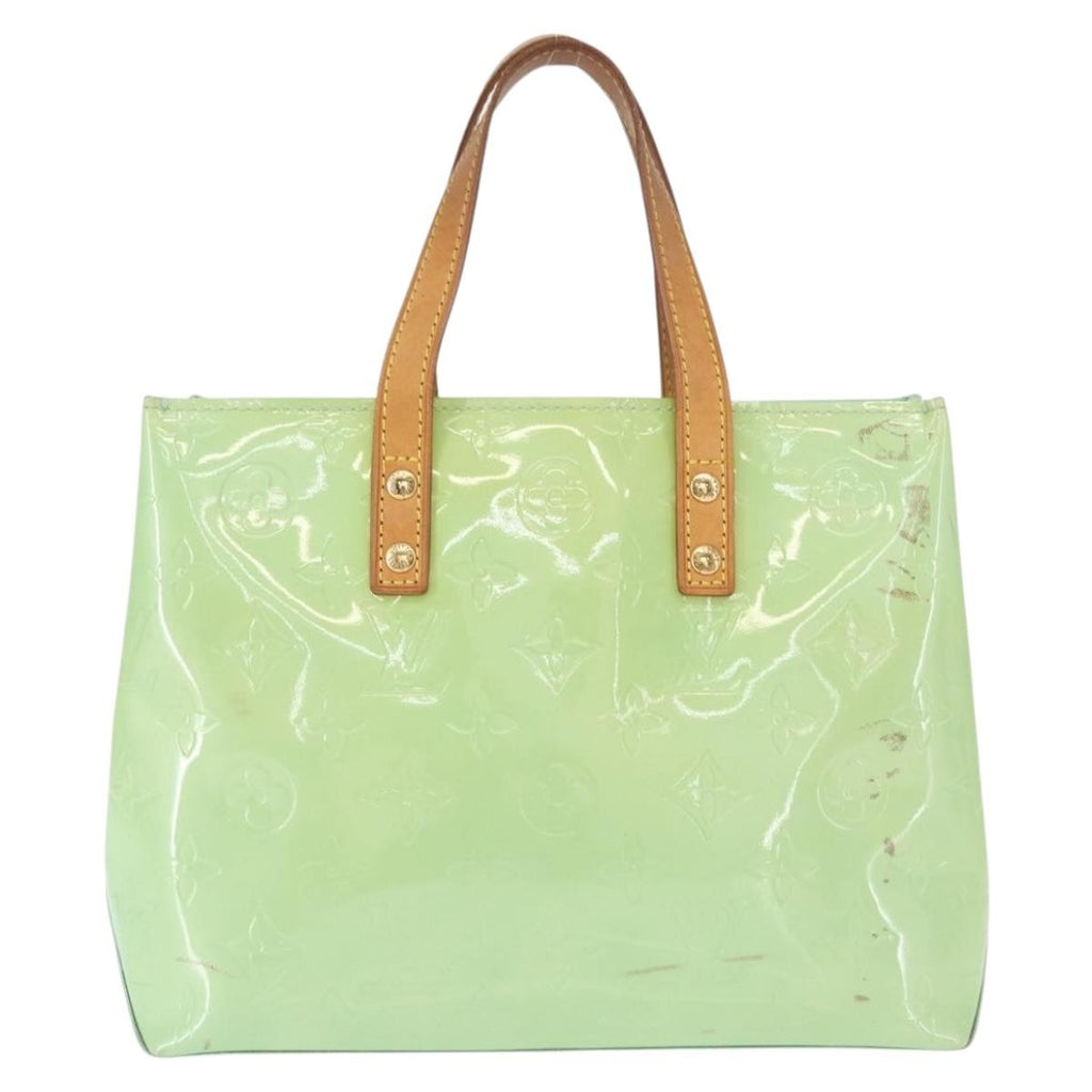 Louis Vuitton Reade Handbag Monogram Vernis Green Patent_Leather Tote Bag