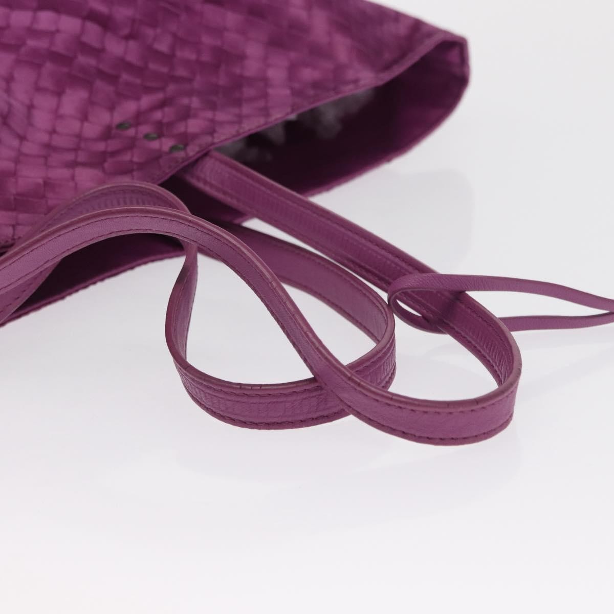 Bottega Veneta Intrecciolusion Tote Printed Nylon Purple Nylon Tote Bag Bag