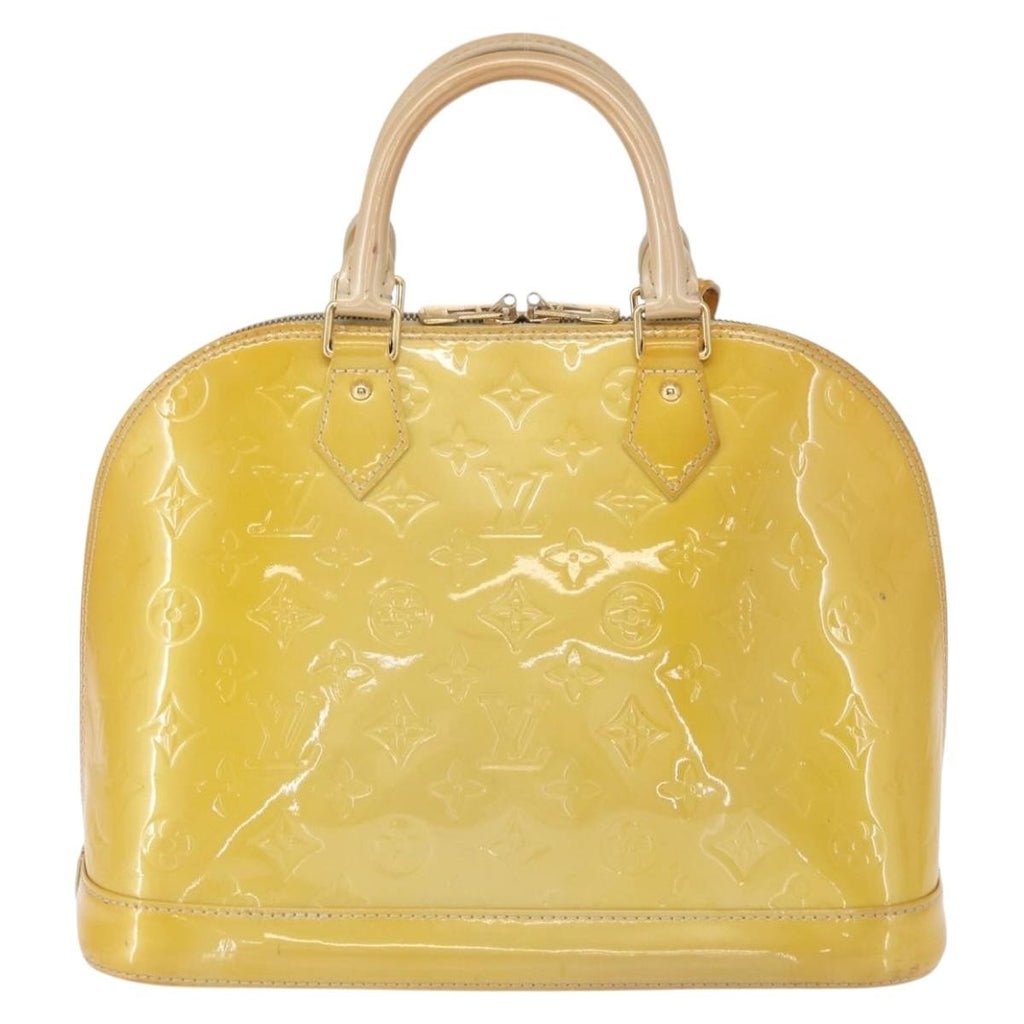 Louis Vuitton Alma Handbag Patent Leather Yellow Patent_Leather Handbag