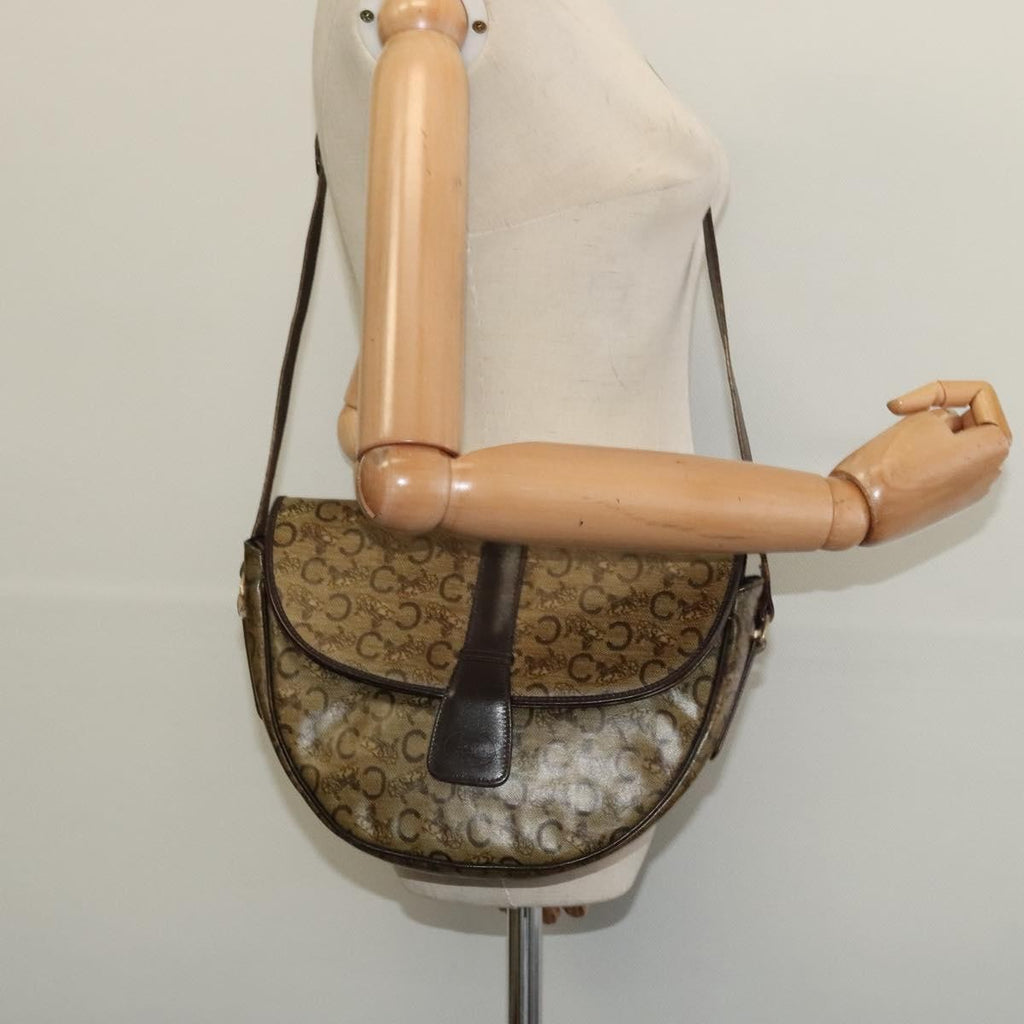 Celine C Sulky Shoulder Bag Canvas And Leather Beige Canvas Shoulder Bag Bag