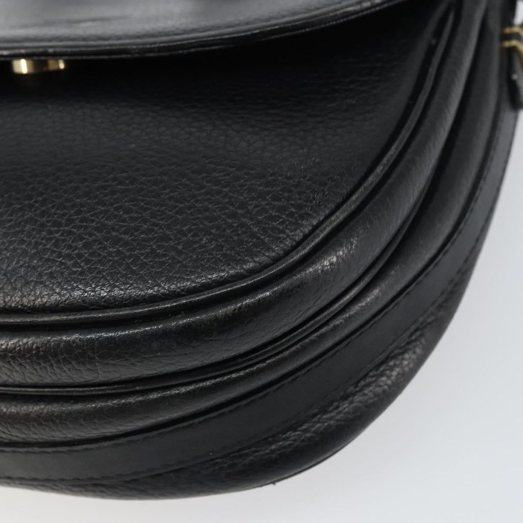 Burberry Vintage Shoulder Bag Leather Black Leather Shoulder Bag