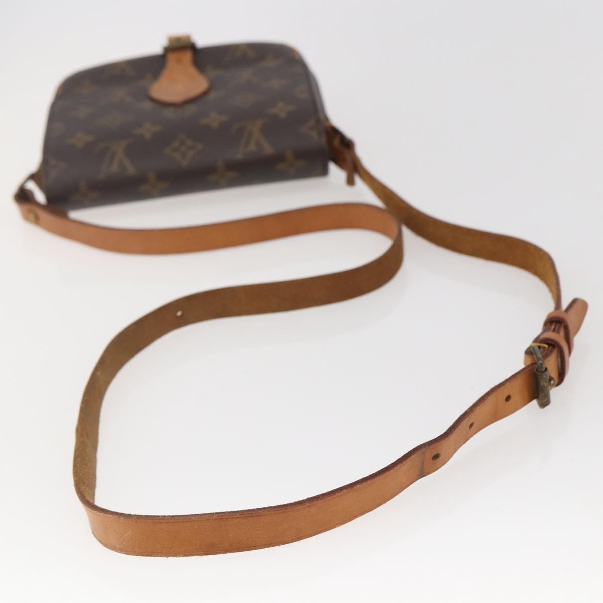 Louis Vuitton Cartouchiere Handbag Monogram Canvas Brown Canvas Shoulder Bag