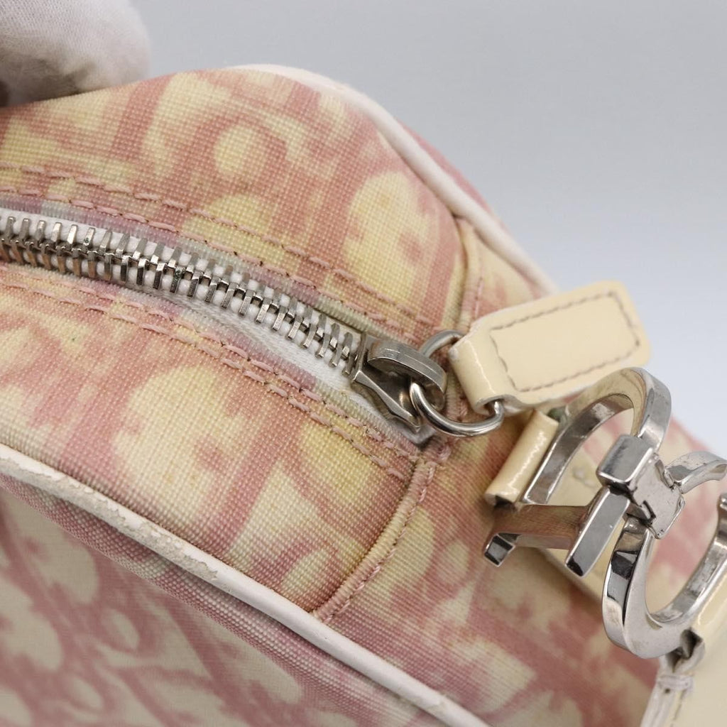 Christian Dior Vintage Crossbody Bag Diorissimo Canvas Pink Canvas Shoulder Bag Bag (Pre-Owned)
