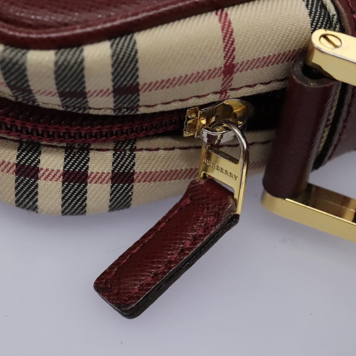Burberry Nova Check Shoulder Bag Canvas And Leather Beige Canvas Shoulder Bag