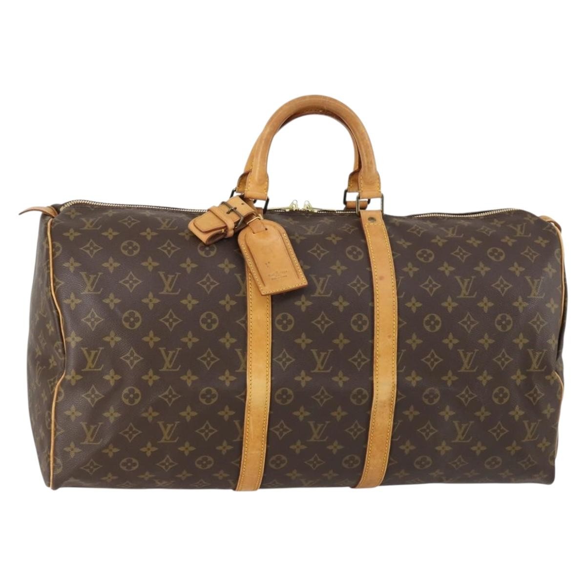 Louis Vuitton Keepall Bag Monogram Canvas Brown Canvas Travel Bag