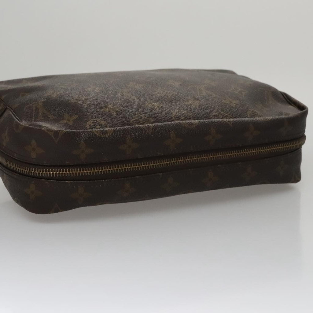 Louis Vuitton Trousse Toiletry Pouch Monogram Canvas Brown Canvas Toiletry Case Accessory