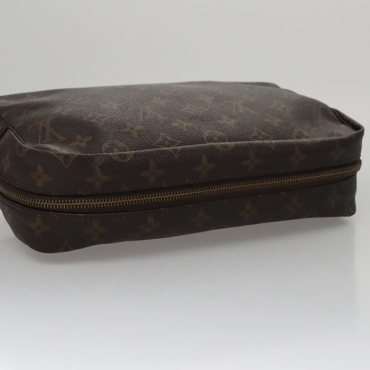 Louis Vuitton Trousse Toiletry Pouch Monogram Canvas Brown Canvas Toiletry Case Accessory