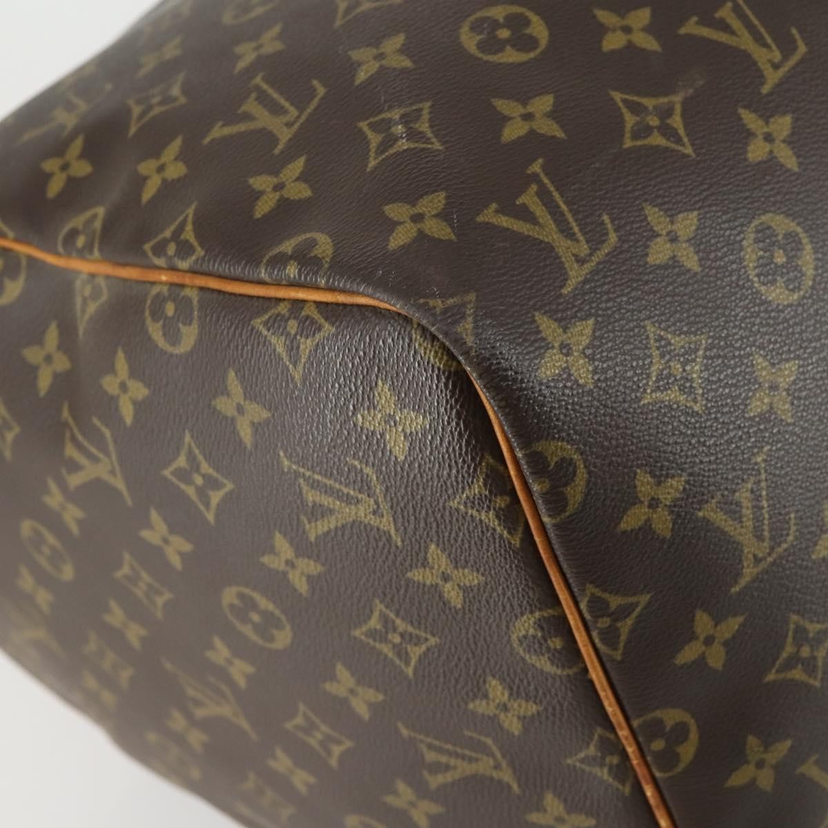 Louis Vuitton Keepall Bag Monogram Canvas Brown Canvas Handbag