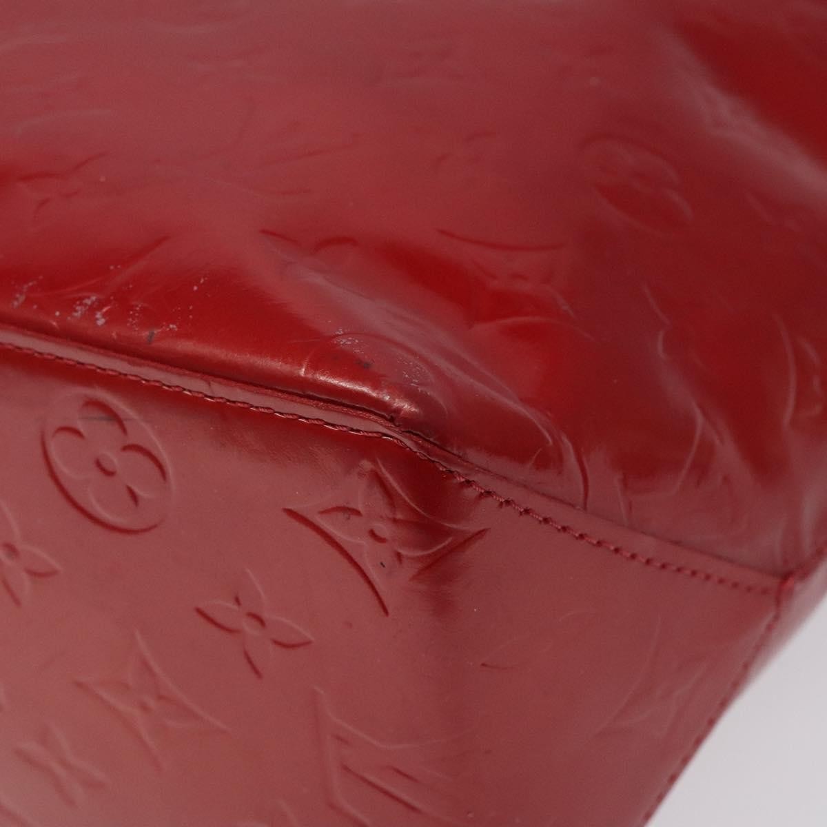Louis Vuitton Reade Handbag Monogram Vernis Red Patent_Leather Handbag