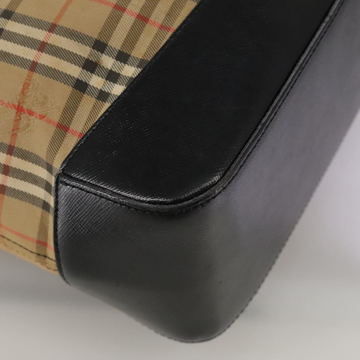 Burberry Nova Check Tote Canvas And Leather Beige Canvas Tote Bag