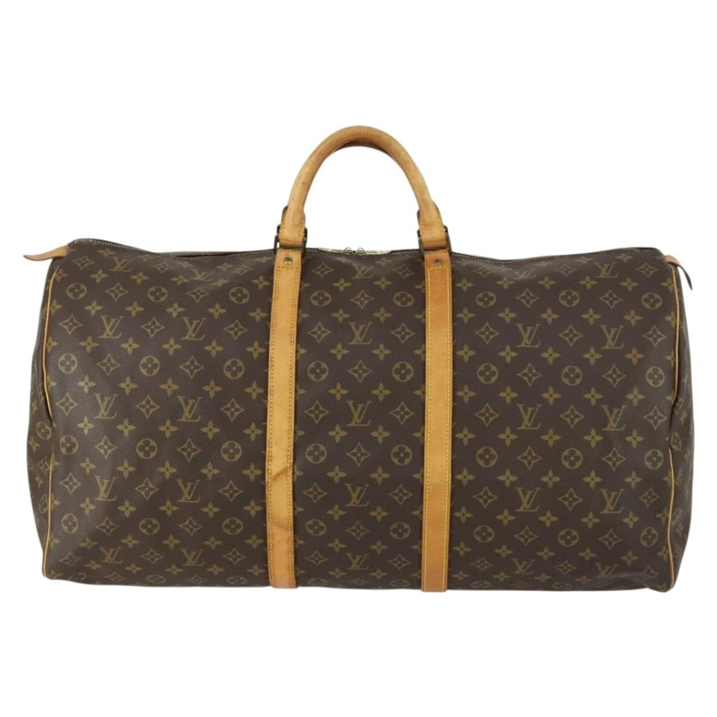 Louis Vuitton Keepall Bag Monogram Canvas Brown Canvas Travel Bag