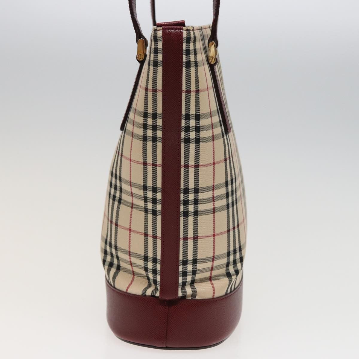 Burberry Nova Check Tote Canvas And Leather Beige Canvas Tote Bag