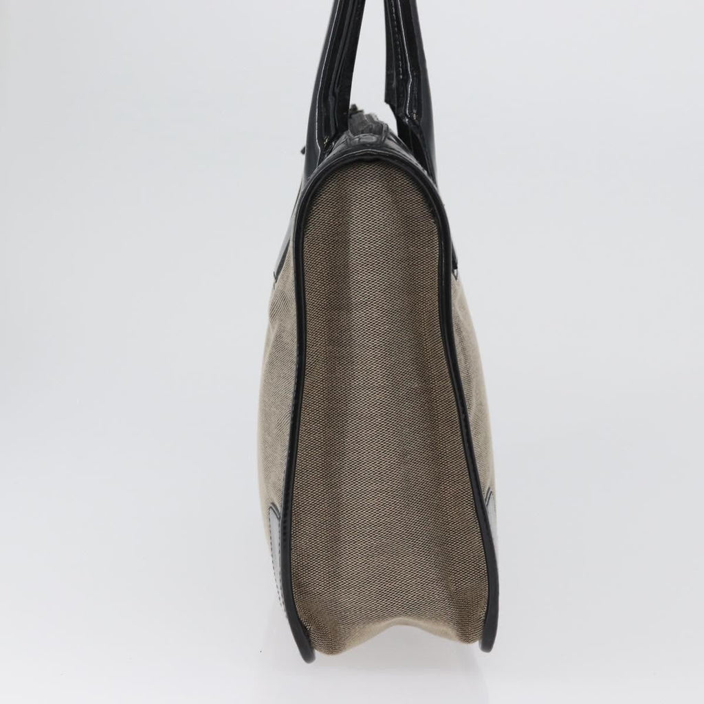 Gucci Vintage Tote Canvas Beige Canvas Tote Bag Bag (Pre-Owned)