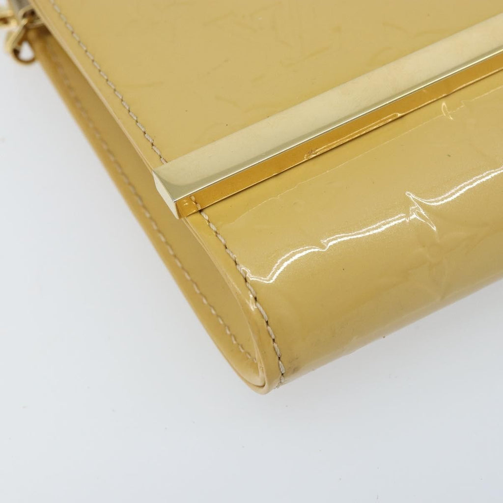 Louis Vuitton Ana Bag Monogram Vernis Yellow Patent_Leather Clutche & Pouche Bag