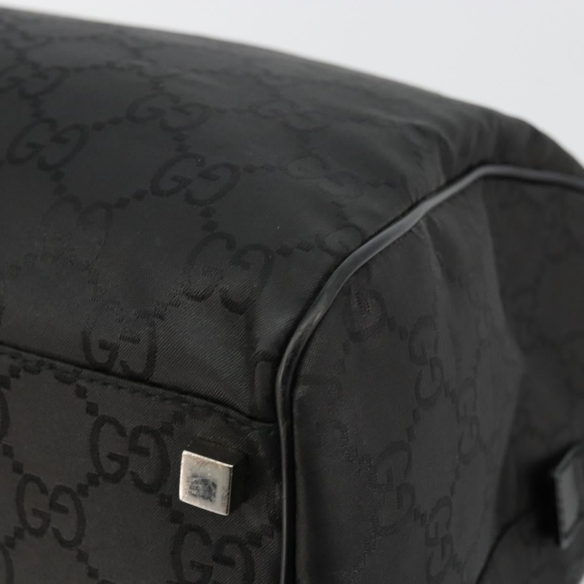 Gucci Duffle Bag Jumbo Gg Embossed Leather Black Pvc Handbag (Pre-Owned)